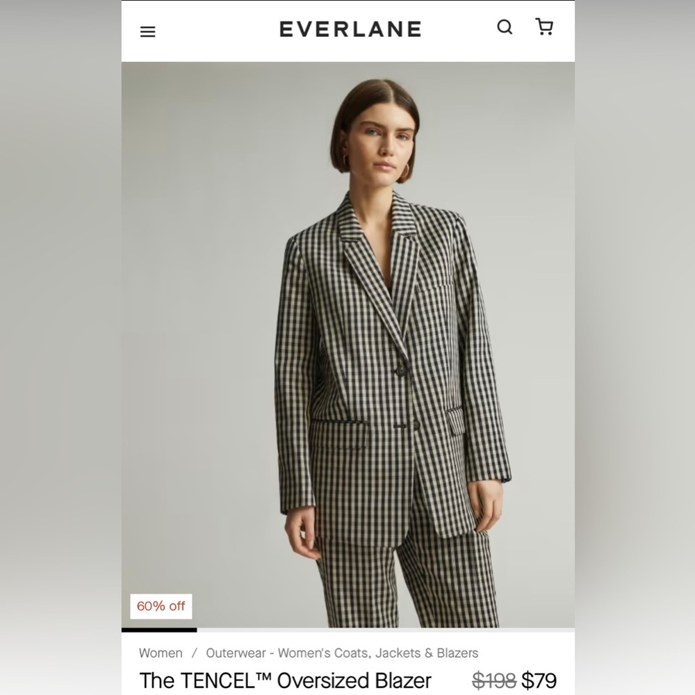 NWT! Everlane oversized Tencel blazer, size 0.